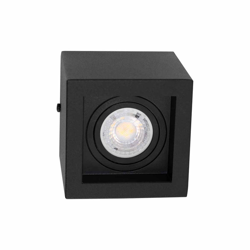 Plafon Spot Sobrepor Box Preto 1 Facho p/ MR16 Starlumen ST2944