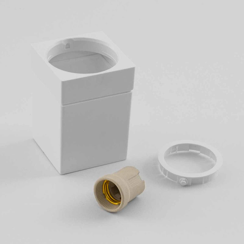 Spot Sobrepor Quadrado 9,5x9,5cm em ABS P/ PAR20 E27 SZ292/2S ST3032