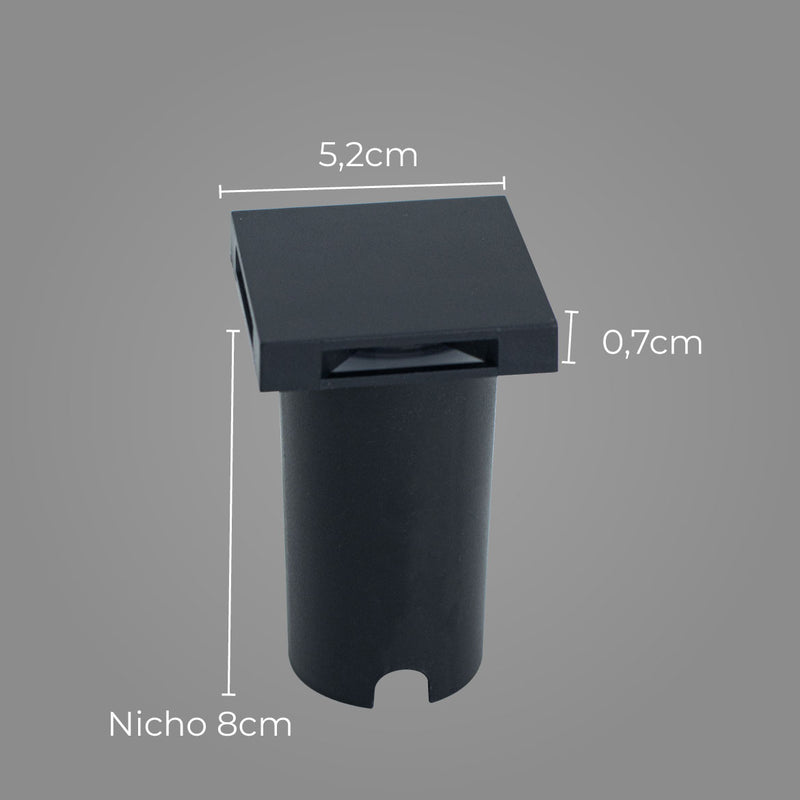 Spot Balizador p/ embutir solo ERAN 4 fachos LED 2W 3000K Nordecor ST2912-Nordecor-Starlumen