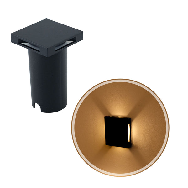 Spot Balizador p/ embutir solo ERAN 4 fachos LED 2W 3000K Nordecor ST2912-Nordecor-Starlumen