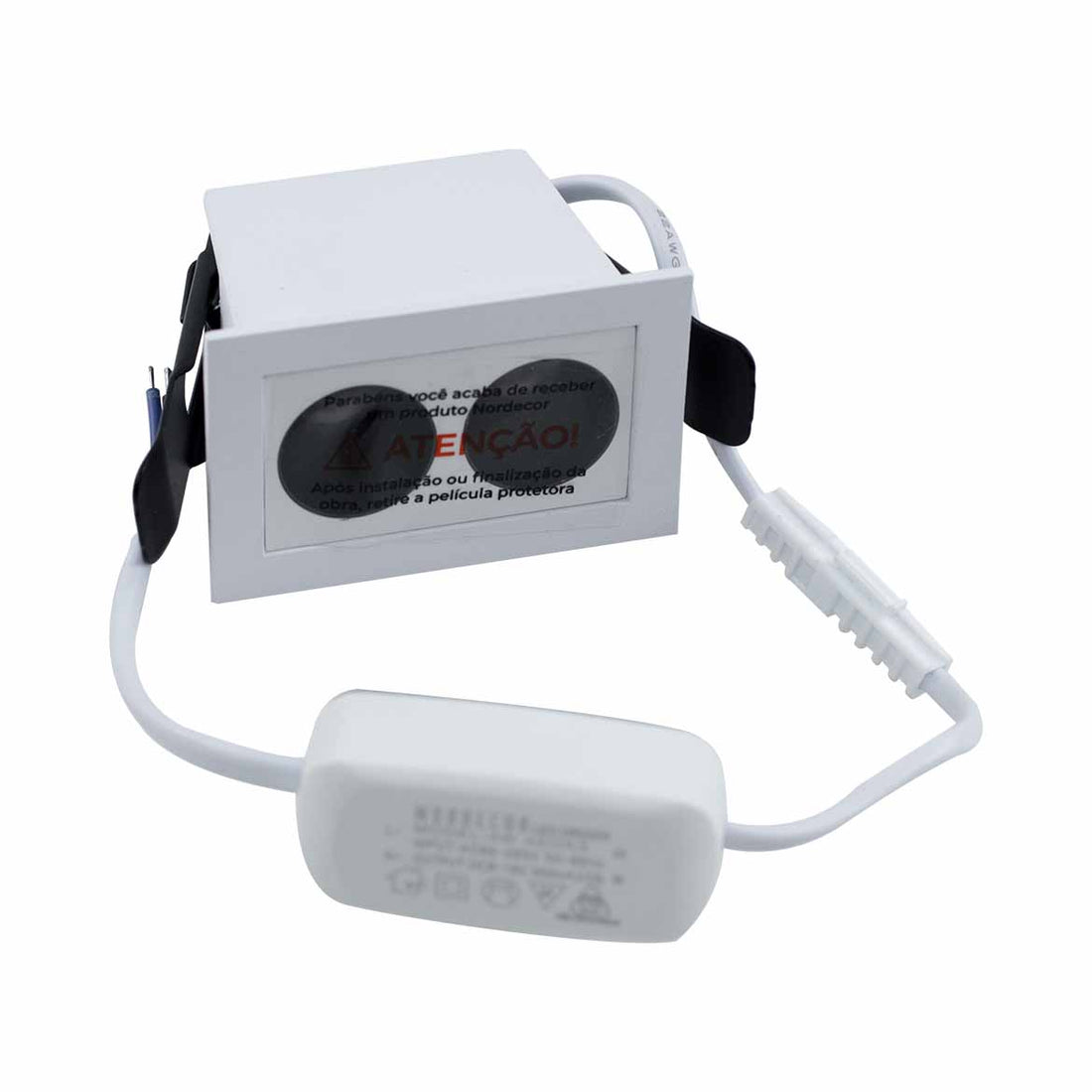 Spot Duplo Downlight Powerus Embutir 38° LED 4W Br. Quente 360lm 6371