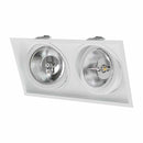 Spot Duplo Embutir Alumínio FIT CLICK Branco p/ 2x AR111 Falge ST2986-Falge-Starlumen