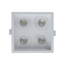 Spot Embutido Quadruplo Recuado Branco 12,5x12,5CM P/ 4 MR11 GU10 Save Energy SE-330.3127 ST2840-Save Energy-Starlumen