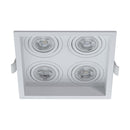 Spot Embutido Quadruplo Recuado Branco 12,5x12,5CM P/ 4 MR11 GU10 Save Energy SE-330.3127 ST2840-Save Energy-Starlumen