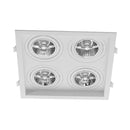 Spot Embutido Quadruplo Recuado Branco 23,5x23,5CM P/ 4 AR70 GU10 Save Energy SE-330.2913 ST2832-Save Energy-Starlumen