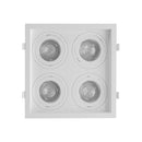 Spot Embutido Quadruplo Recuado Branco 23,5x23,5CM P/ 4 PAR20 E27 Save Energy SE-330.2904 ST2843-Save Energy-Starlumen