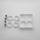 Spot Embutido Quadruplo Recuado Branco 23,5x23,5CM P/ 4 PAR20 E27 Save Energy SE-330.2904 ST2843-Save Energy-Starlumen