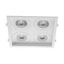 Spot Embutido Quadruplo Recuado Branco 23,5x23,5CM P/ 4 PAR20 E27 Save Energy SE-330.2904 ST2843-Save Energy-Starlumen