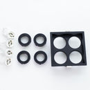 Spot Embutido Quadruplo Recuado Preto 12,5x12,5CM P/ 4 MR11 GU10 Save Energy SE-330.3129 ST2840-Save Energy-Starlumen