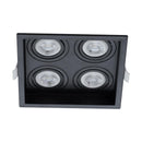 Spot Embutido Quadruplo Recuado Preto 12,5x12,5CM P/ 4 MR11 GU10 Save Energy SE-330.3129 ST2840-Save Energy-Starlumen