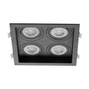 Spot Embutido Quadruplo Recuado Preto 17,5x17,5CM P/ 4 MR16 GU10 Save Energy SE-330.2898 ST2841-Save Energy-Starlumen