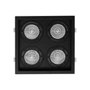Spot Embutido Quadruplo Recuado Preto 23,5x23,5CM P/ 4 AR70 GU10 Save Energy SE-330.2916 ST2832-Save Energy-Starlumen