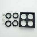 Spot Embutido Quadruplo Recuado Preto 23,5x23,5CM P/ 4 AR70 GU10 Save Energy SE-330.2916 ST2832-Save Energy-Starlumen