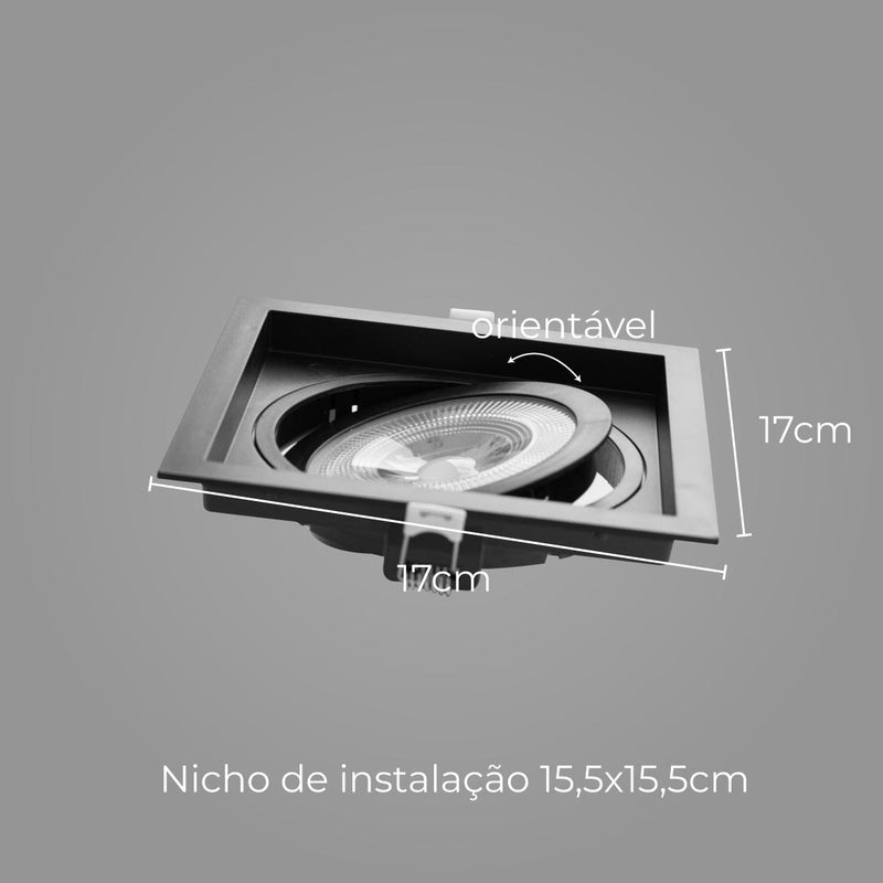 Spot Embutir Click Preto p/ LED Par30 Save Energy SE-330.1060 St1988-Save Energy-Starlumen