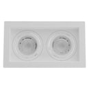 Spot Embutir Duplo Recuado Branco 10x17,5cm P/ 2 MR16 GU10 Save Energy SE-330.2893 ST2831-Save Energy-Starlumen