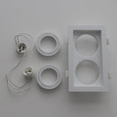 Spot Embutir Duplo Recuado Branco 10x17,5cm P/ 2 MR16 GU10 Save Energy SE-330.2893 ST2831-Save Energy-Starlumen