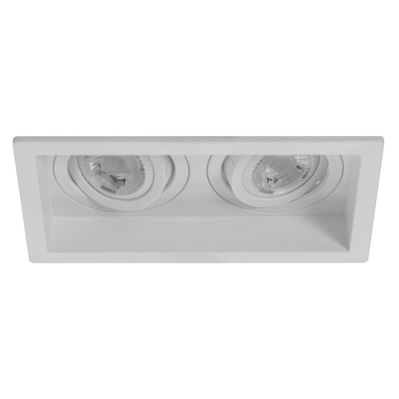 Spot Embutir Duplo Recuado Branco 12,5 X 7cm P/ LED MR11 GU10 Save Energy SE-330.3126 ST2842-Save Energy-Starlumen