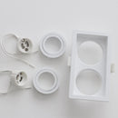 Spot Embutir Duplo Recuado Branco 12,5 X 7cm P/ LED MR11 GU10 Save Energy SE-330.3126 ST2842-Save Energy-Starlumen