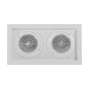 Spot Embutir Duplo Recuado Branco 13x23,5CM P/ 2 AR70 GU10 Save Energy SE-330.2911 ST2836-Save Energy-Starlumen