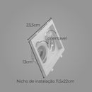 Spot Embutir Duplo Recuado Branco 13x23,5cm P/ 2 PAR20 Save SE-330.2902 ST2829-Save Energy-Starlumen