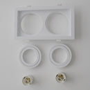 Spot Embutir Duplo Recuado Branco 13x23,5cm P/ 2 PAR20 Save SE-330.2902 ST2829-Save Energy-Starlumen