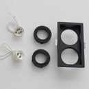 Spot Embutir Duplo Recuado Preto 12,5 X 7cm P/ LED MR11 GU10 Save Energy SE-330.3128 ST2842-Save Energy-Starlumen