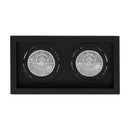 Spot Embutir Duplo Recuado Preto 13x23,5CM P/ 2 AR70 GU10 Save Energy SE-330.2914 ST2836-Save Energy-Starlumen