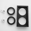 Spot Embutir Duplo Recuado Preto 13x23,5CM P/ 2 AR70 GU10 Save Energy SE-330.2914 ST2836-Save Energy-Starlumen