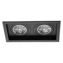Spot Embutir Duplo Recuado Preto 13x23,5CM P/ 2 AR70 GU10 Save Energy SE-330.2914 ST2836-Save Energy-Starlumen