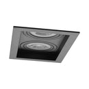 Spot Embutir Duplo Recuado Preto P/ 2 MR16 GU10 Save SE-330.2896 ST2831-Save Energy-Starlumen