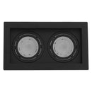 Spot Embutir Duplo Recuado Preto P/ 2 MR16 GU10 Save SE-330.2896 ST2831-Save Energy-Starlumen