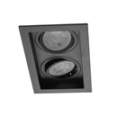 Spot Embutir Duplo Recuado Preto P/ 2 MR16 GU10 Save SE-330.2896 ST2831-Save Energy-Starlumen