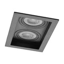 Spot Embutir Duplo Recuado Preto P/ 2 MR16 GU10 Save SE-330.2896 ST2831-Save Energy-Starlumen