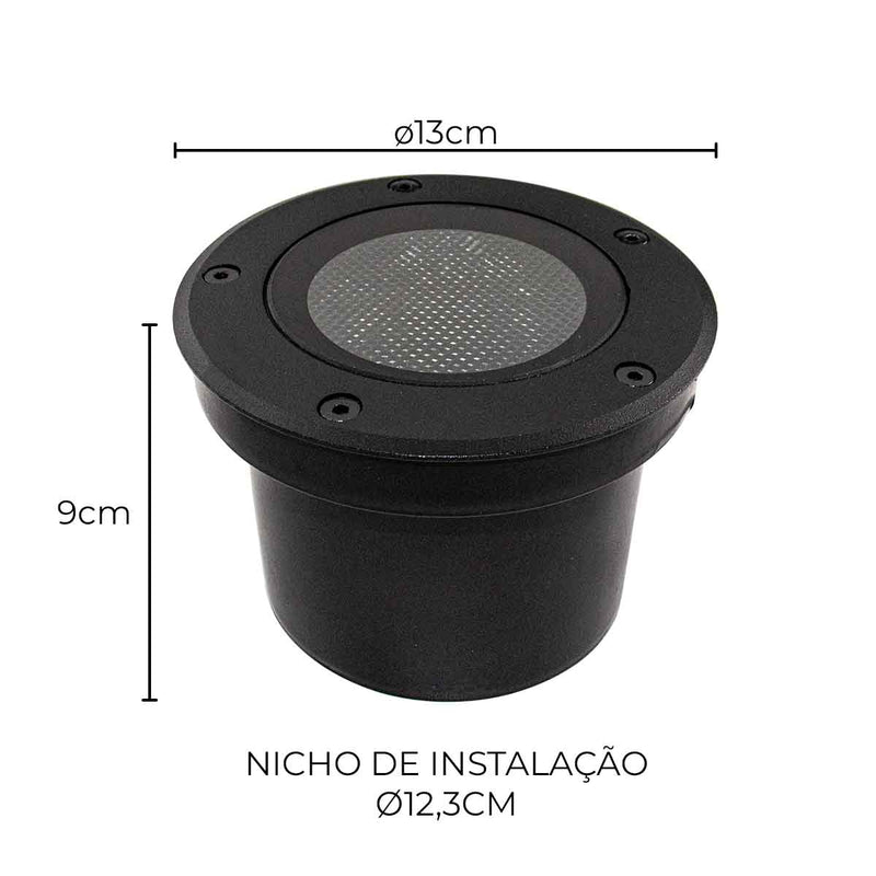 Spot Embutir LED de Solo Venna Of IP67 12° Branco Quente 3000k Antiofuscante 6420 Nordecor ST3109-Nordecor-Starlumen