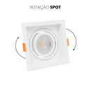 Spot Embutir Loyo Quadrado Branco P/MR16 IP20 Policarbonato 6820 Nordecor ST3235-NORDECOR-Starlumen