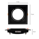 Spot Embutir Quadrado Recuado Foco Orientável ABS p/ AR111 GU10 Delis ST3249-Delis-Starlumen