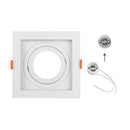 Spot Embutir Quadrado Recuado Foco Orientável ABS p/ AR70 GU10 Delis ST3249-Delis-Starlumen
