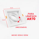 Spot Embutir Quadrado Recuado Foco Orientável ABS p/ AR70 GU10 Delis ST3249-Delis-Starlumen