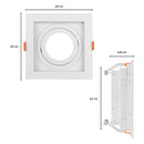 Spot Embutir Quadrado Recuado Foco Orientável ABS p/ PAR20 E27 Delis ST3249-Delis-Starlumen