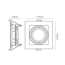 Spot Embutir Recuado Direcionavel Conecta Teto P/ LED AR111 Opus 80754 ST3274 - Branco-Spots-Starlumen