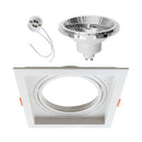 Spot Embutir Recuado Direcionavel Conecta Teto P/ LED AR111 Opus 80754 ST3274 - Branco-Spots-Starlumen