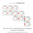 Spot Embutir Recuado Direcionavel Conecta Teto P/ LED MR16 Opus 80297 ST3274 - Branco-Spots-Starlumen