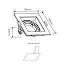Spot Embutir Recuado Direcionavel Conecta Teto P/ LED MR16 Opus 80297 ST3274 - Branco-Spots-Starlumen