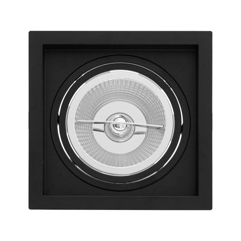 Spot Embutir Recuado Preto 17x17cm P/ LED AR111 GU10 Save Energy SE-330.1068 ST2834-Save Energy-Starlumen