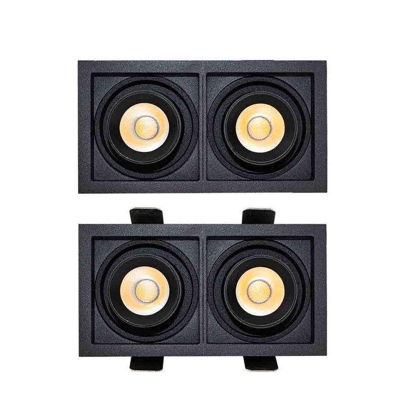 Spot LED Duplo de Embutir AIVA 14W 2700K 6482 Nordecor ST3056-Nordecor-Starlumen