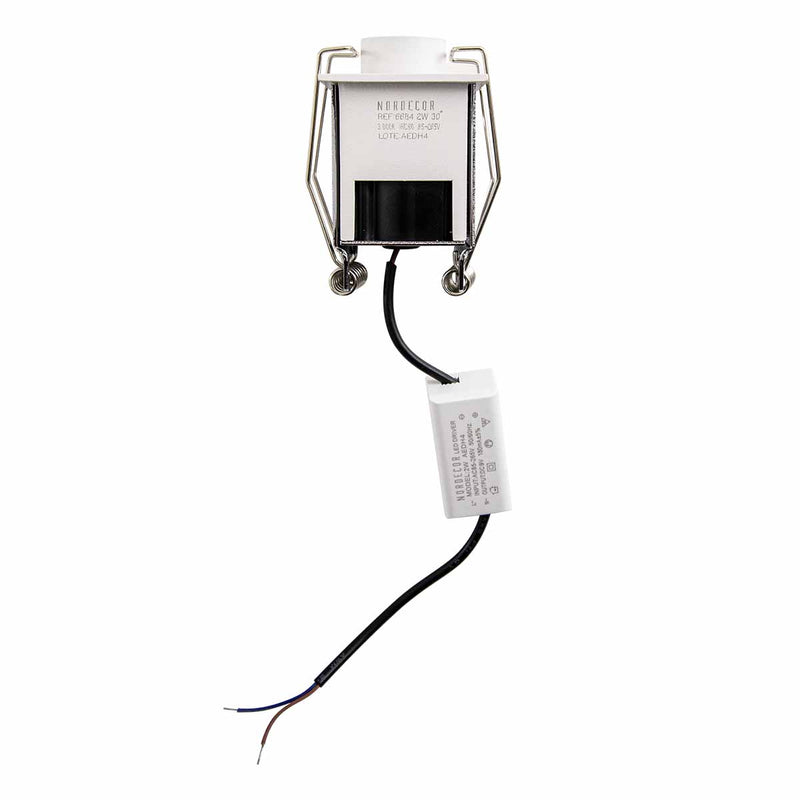 Spot LED Embutir Kawi Retrátil 2W 3000K IP20 IRC90 Nordecor ST3225