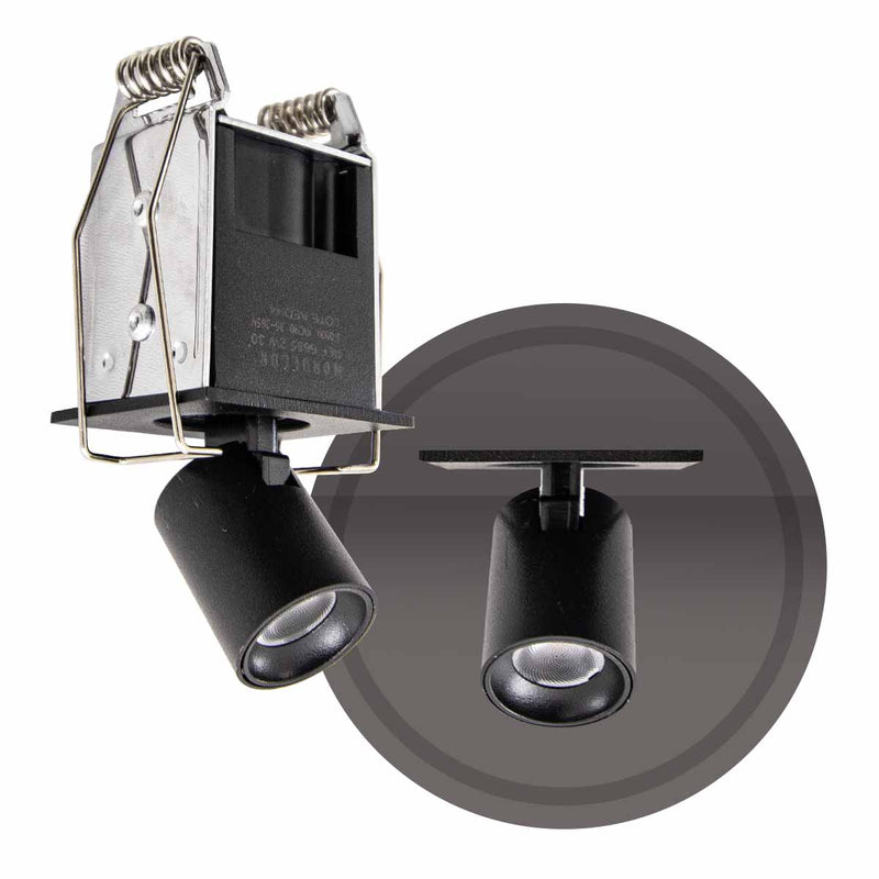 Spot LED Embutir Kawi Retrátil 2W 3000K IP20 IRC90 Nordecor ST3225