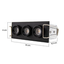 Spot LED Embutir Kawi Retrátil Triplo 6W 3000K IP20 IRC90 Nordecor ST3225-Nordecor-Starlumen