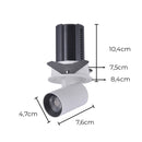 Spot LED Embutir Retrátil AIVA 24° 12W 2700K C/ Facho Direcionável a 360° Nordecor ST2925-Nordecor-Starlumen