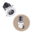 Spot LED Embutir Retrátil AIVA 24° 12W 2700K C/ Facho Direcionável a 360° Nordecor ST2925-Nordecor-Branco com Preto-Starlumen